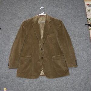 Covington Corduroy Blazer Mens 46R Brown Two Button Sport Coat Jacket